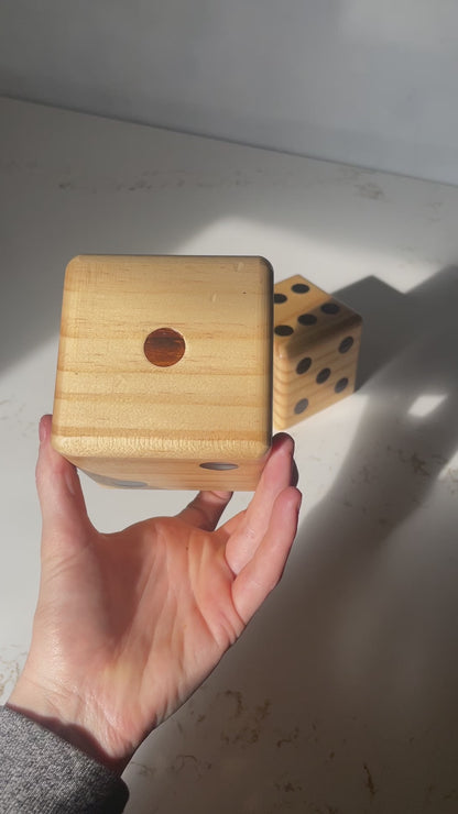 "Jumbo" Wooden Dice Pair