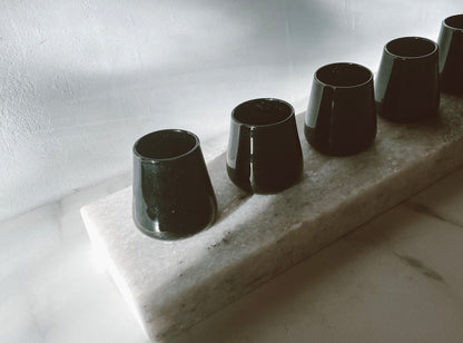 Opaque Black Rocking Shot Glasses set of 5
