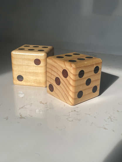 "Jumbo" Wooden Dice Pair