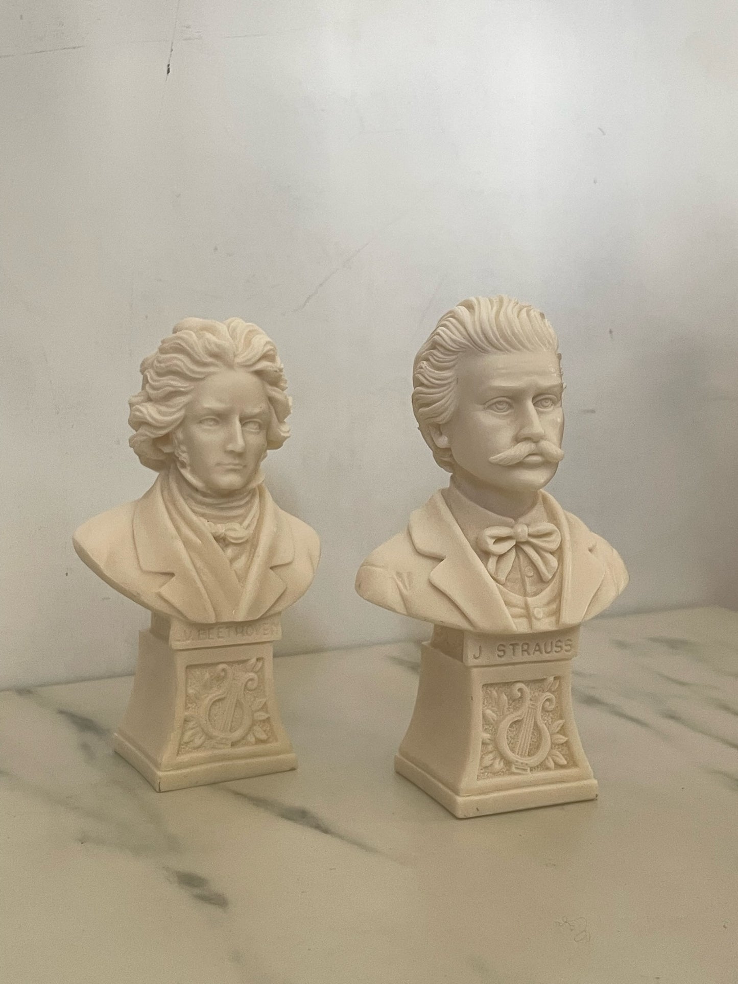 French Beethoven & Strauss Mini-Busts