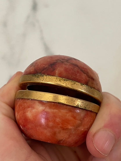 Pink Italian Marble Orb Trinket Box by Vagnozzi Roma Gambero 12