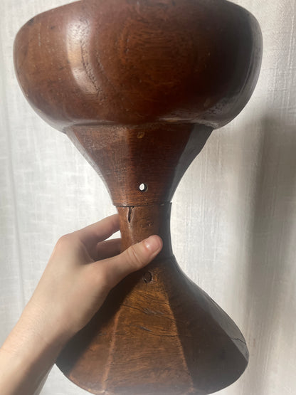 Cake Stand, Wood Bowl, Vase and Primitive Ceremonial Carved Wood Chalice
