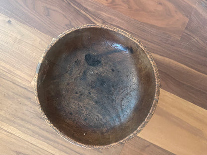 Cake Stand, Wood Bowl, Vase and Primitive Ceremonial Carved Wood Chalice