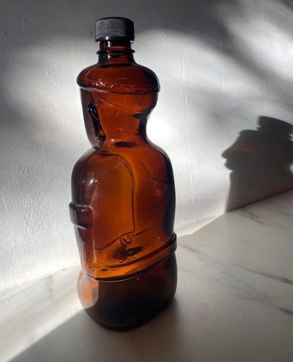 Vintage Glass Kahlua Bottle, perfect for homemade Kahlua or vanilla extract