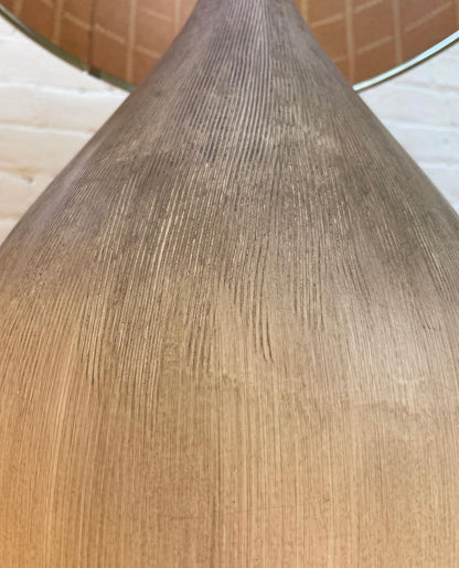 Large Textured Ceramic Lamp and Shade