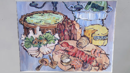 1974 Lavish Maximalist Dinner Scene by Stogdill