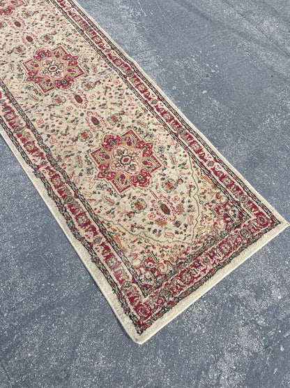 Neutral Floral 13ft Runner - Machine Made