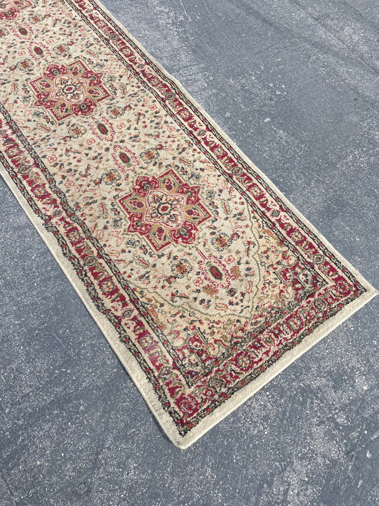 Neutral Floral 13ft Runner - Machine Made