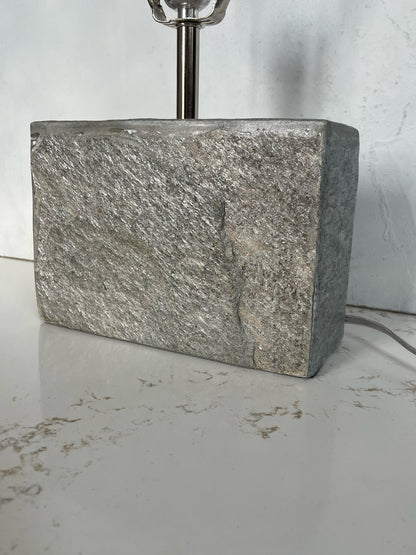 Silver Slate Crate & Barrel Lamp