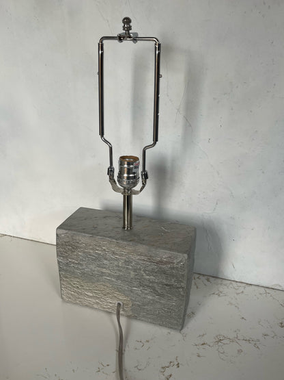 Silver Slate Crate & Barrel Lamp