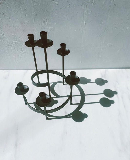 Swedish 1960s Modernist Spiral Candelabra by Bo Svensk