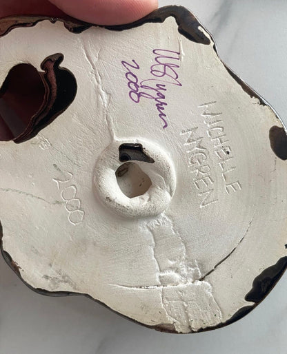 Pair of Sculpted Ceramic Joker Theater Masks