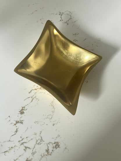 Gold Brass Coated Casted Aluminum Poker Suite Trinket Bowls