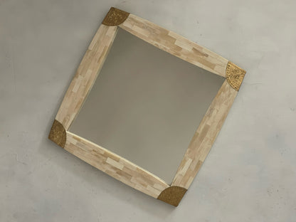 Bone and Brass Mirrors - set of 2