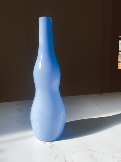 Periwinkle Gourd Double-Wall Glass Vase