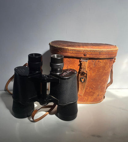 Vintage Binoculars and Leather Case