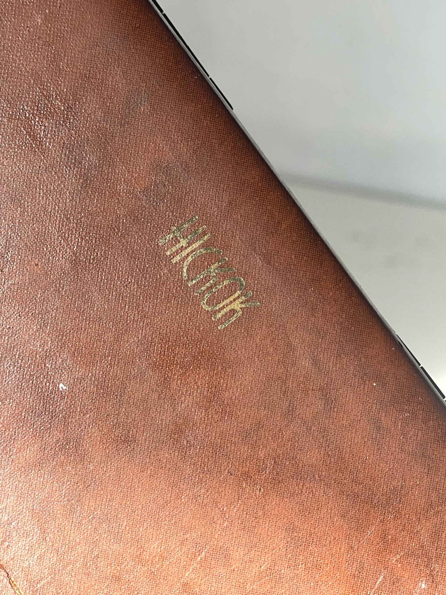 Vintage Leather Gold Embossed Chess Piece Valet Case by Hickock