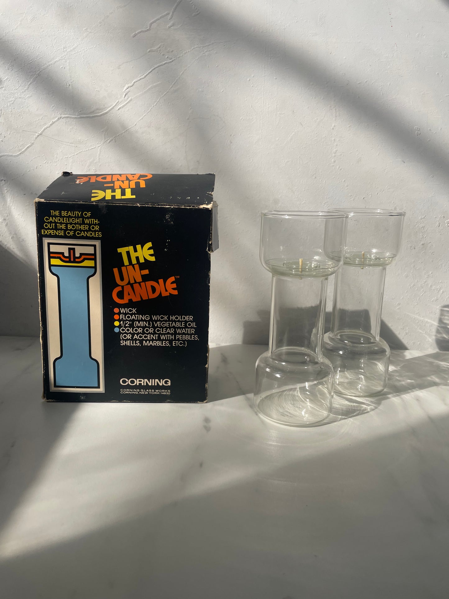 Vintage Pyrex Un-Candle Floating Candle Set by Corning