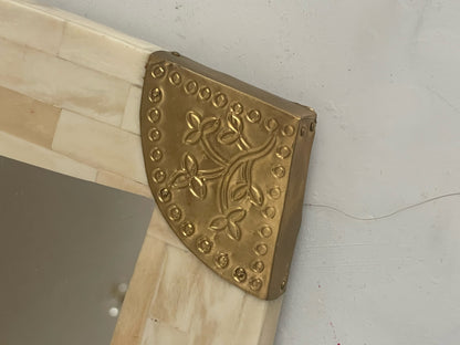 Bone and Brass Mirrors - set of 2