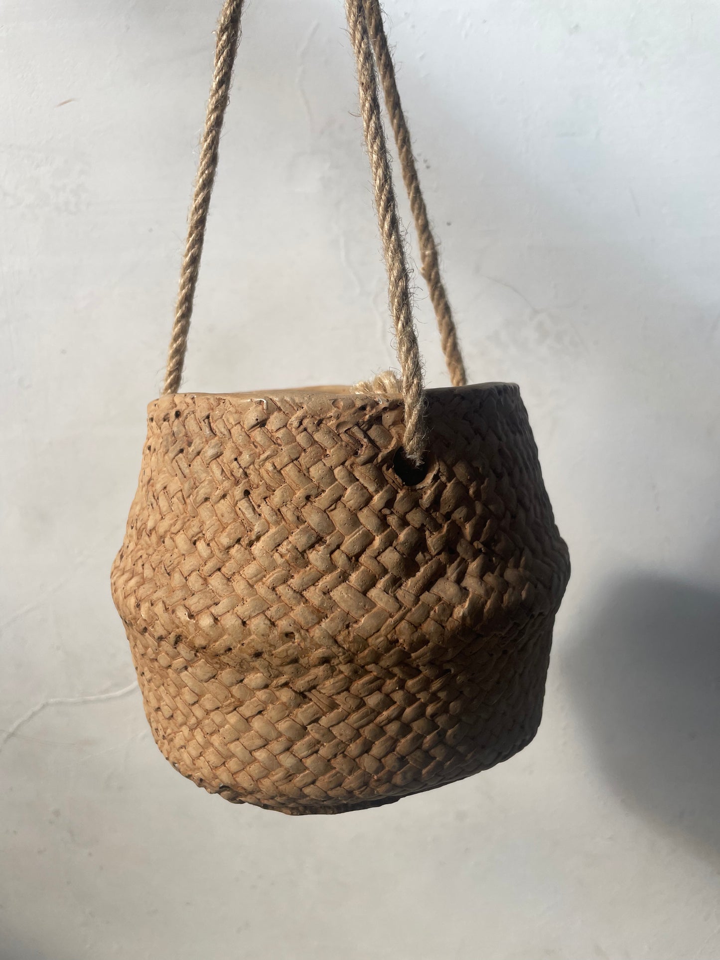 Hanging Woven Ceramic Planter