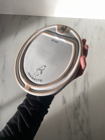 Ceramic Bunny Bust Wall Plaque by Yarnnakarn