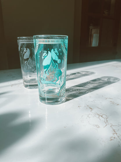 Vintage Trojan Horse Collins Glasses - Signed Fred Press