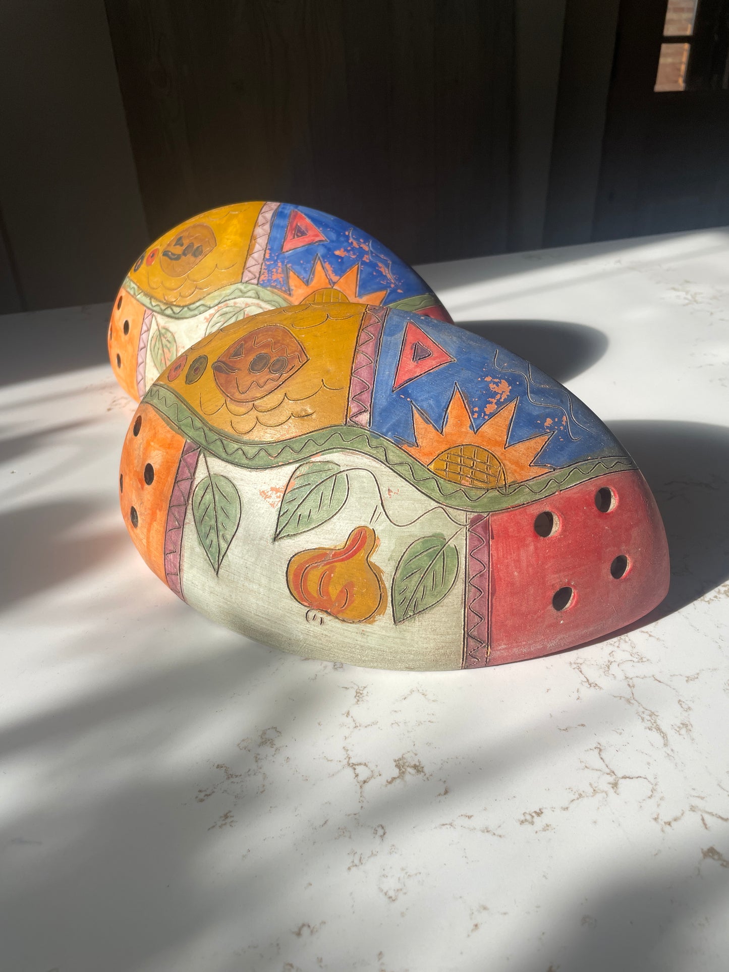 Talavera Harvest Crescent Wall Planters