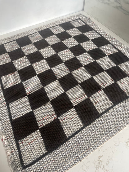 Cream & Brown Jumbo Wood Chess Set