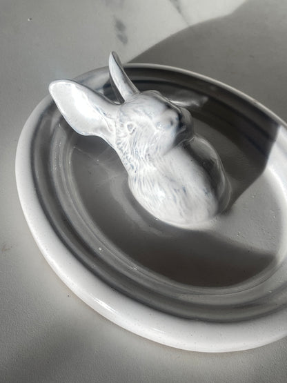 Ceramic Bunny Bust Wall Plaque by Yarnnakarn