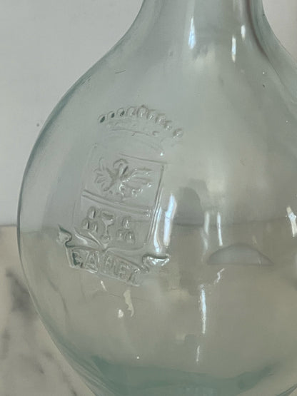 Vintage Italian Mod Def Bamfi Glass Bottle with wood cork