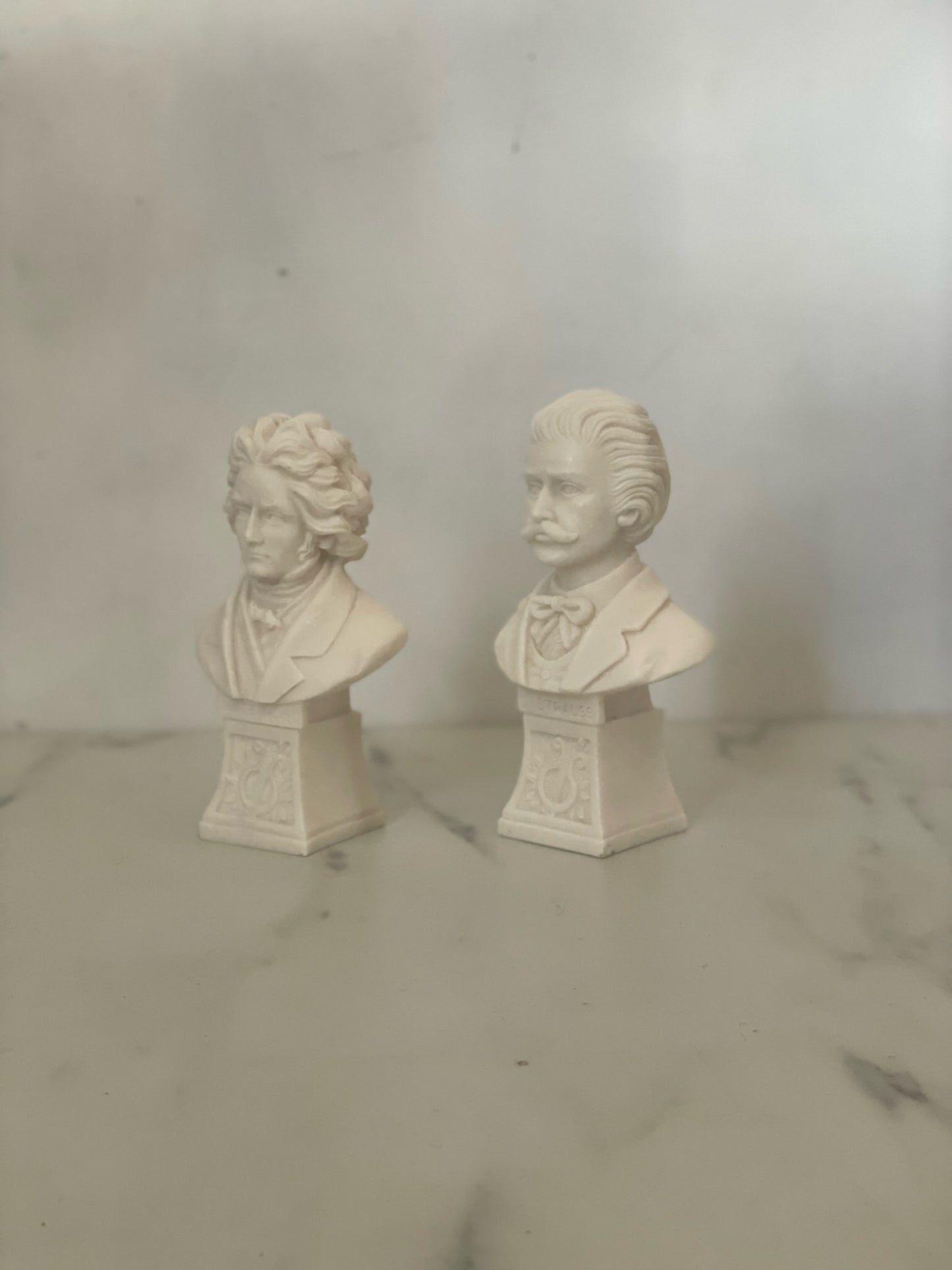 French Beethoven & Strauss Mini-Busts
