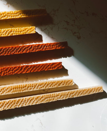 Handcrafted Square Taper Candles in Fall Neutral Tones pack of 6