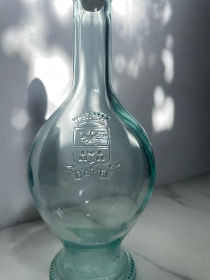 Vintage Italian Mod Def Bamfi Glass Bottle with wood cork