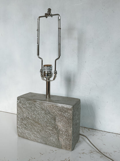 Silver Slate Crate & Barrel Lamp