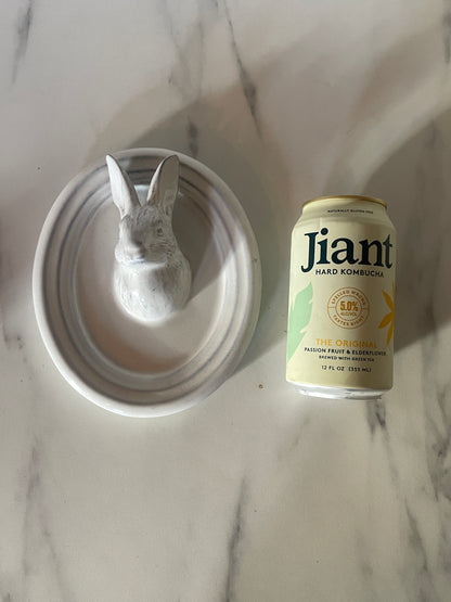 Ceramic Bunny Bust Wall Plaque by Yarnnakarn