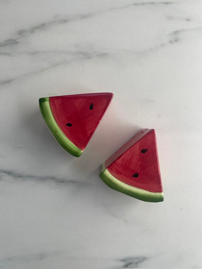 Watermelon Salt & Pepper Shakers
