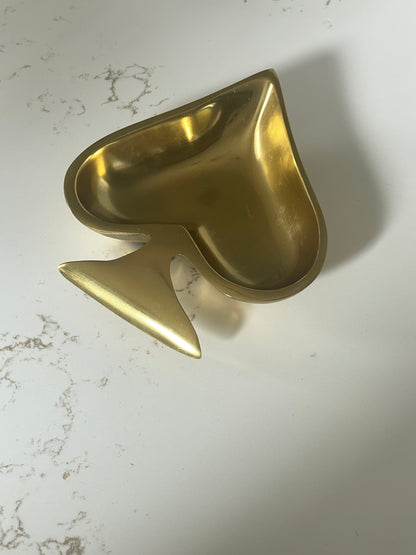 Gold Brass Coated Casted Aluminum Poker Suite Trinket Bowls