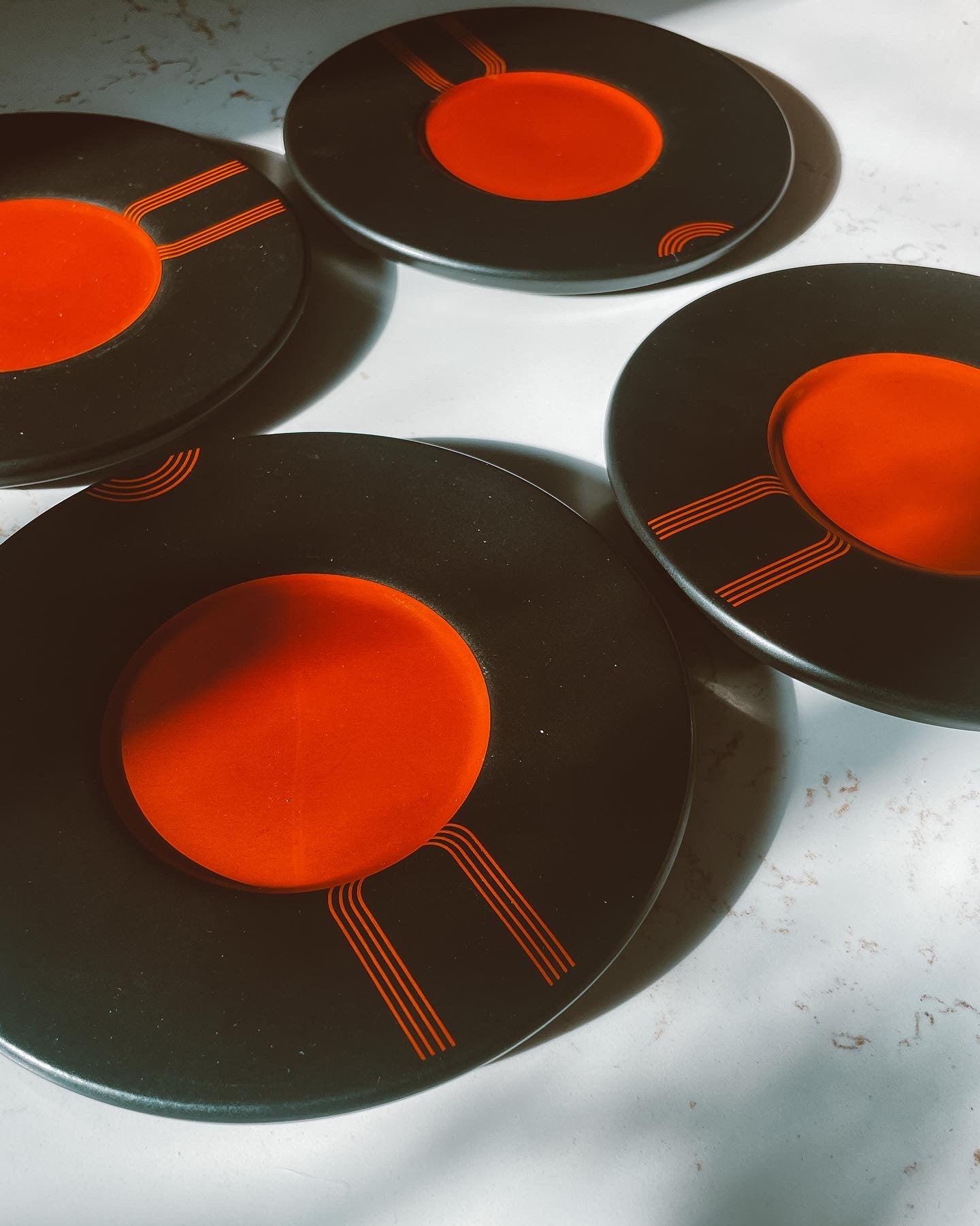 Vintage Ikea Record Player Appetizer Plates