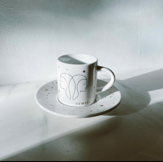 Limited Edition Bialetti Porcelain Zodiac Espresso Cup and Saucer