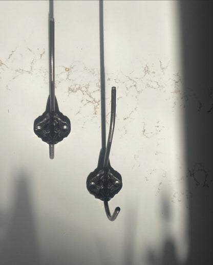 Pair of Vintage Iron Wall Hooks
