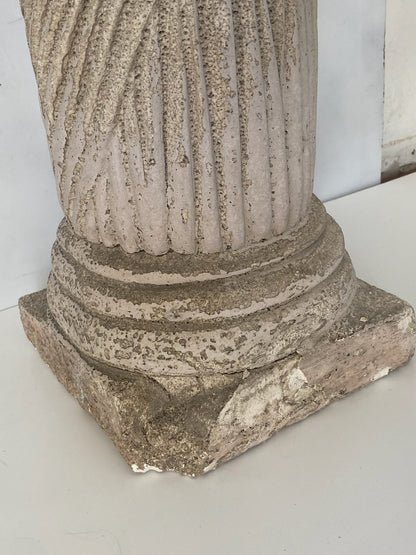 Large Plaster Greek Column Pedestal