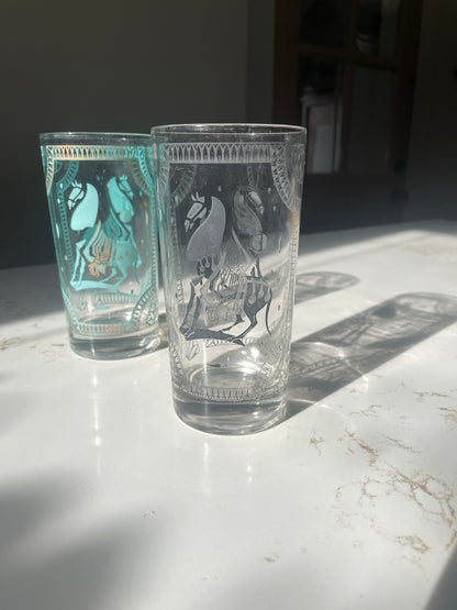 Vintage Trojan Horse Collins Glasses - Signed Fred Press
