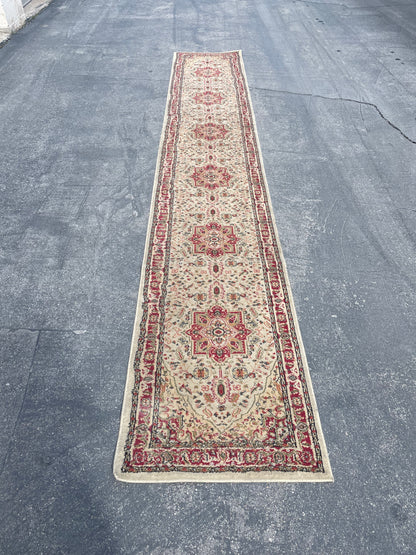 Neutral Floral 13ft Runner - Machine Made